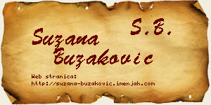 Suzana Buzaković vizit kartica